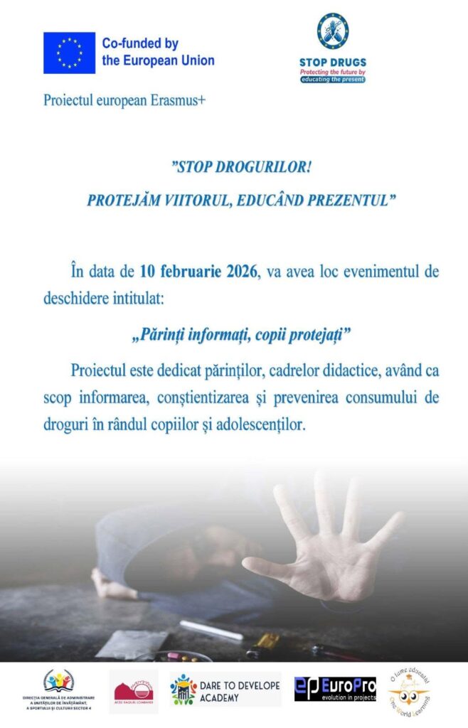 Eveniment deschidere: Stop Drogurilor! Protejăm Viitorul, Educând Prezentul